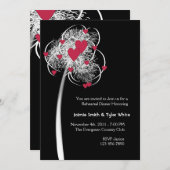 Feuerwerkskörper und Herz Tree Reheasal Abendessen Einladung (Vorne/Hinten)