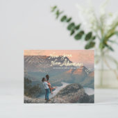 Feuerwerkskörper | Verlobung des Fotos im Neujahr Ankündigungspostkarte (Stehend Vorderseite)