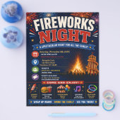 Feuerwerksnachtplakat Flyer (Einzeln)