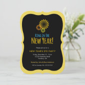 Feuerwerksring im neuen Party Einladung (Stehend Vorderseite)