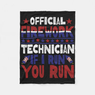 Feuerwerkstechniker 4. Juli Funny Usa Pyro-tec Fleecedecke