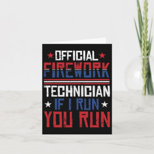 Feuerwerkstechniker 4. Juli Funny Usa Pyro-tec Karte