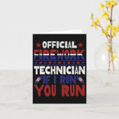 Feuerwerkstechniker 4. Juli Funny Usa Pyro-tec Karte (Gelbe Blume)