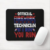 Feuerwerkstechniker 4. Juli Funny Usa Pyro-tec Mousepad (Mit Mouse)