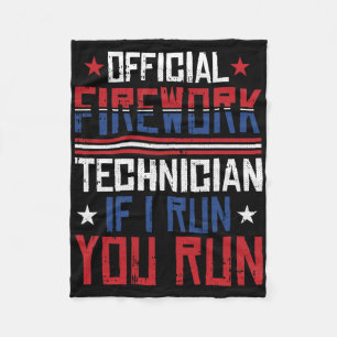 Feuerwerkstechniker 4. Juli Lustig Pyro-Tec Fleecedecke