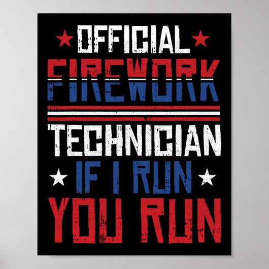 Feuerwerkstechniker 4. Juli Lustig Usa Pyro-Tec Poster (Vorne)