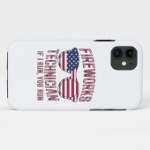 Feuerwerkstechniker 4th July Funny Usa Case-Mate iPhone Hülle (Rückseite (Horizontal))