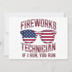 Feuerwerkstechniker 4th July Funny Usa Einladung
