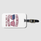 Feuerwerkstechniker 4th July Funny Usa Gepäckanhänger (Vorderseite (Horizontal))
