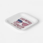 Feuerwerkstechniker 4th July Funny Usa Pappteller (Gewinkelt)
