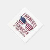 Feuerwerkstechniker 4th July Funny Usa Serviette (Ecke)