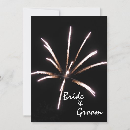 Feuerwerksverheiratung / Elopement-Ankündigung Ankündigung (Vorderseite)