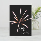 Feuerwerksverheiratung / Elopement-Ankündigung Ankündigung (Stehend Vorderseite)