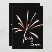 Feuerwerksverheiratung / Elopement-Ankündigung Ankündigung (Vorne/Hinten)