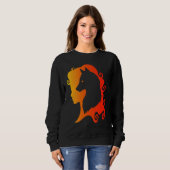 Feuerwolf Geist Totem Tierführer Pagan Wicca Ch Sweatshirt (Vorne ganz)