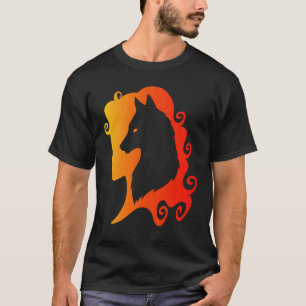 Feuerwolf Geist Totem Tierführer Pagan Wicca Ch T-Shirt