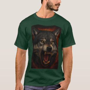 Feuerwolf: Symbol für Stärke und Grausamkeit T-Shirt