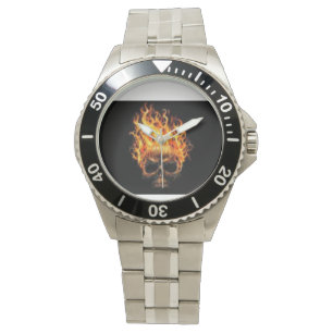 Feuerzahn-Rolex silberfarben Armbanduhr