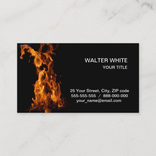 Feuerzauberei Visitenkarte (Vorderseite)