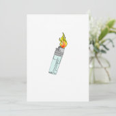 Feuerzeug- und Flammendesign Einladung (Stehend Vorderseite)