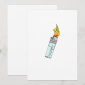 Feuerzeug- und Flammendesign Einladung (Vorne/Hinten)