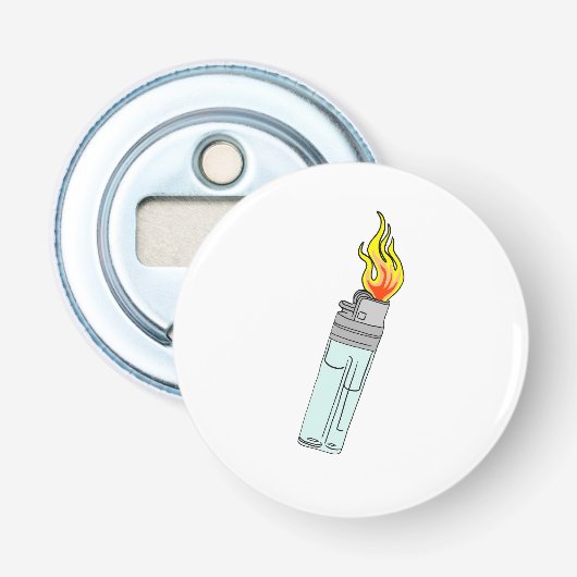 Feuerzeug- und Flammendesign Flaschenöffner (Vorderseite)