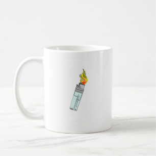 Feuerzeug- und Flammendesign Kaffeetasse