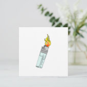Feuerzeug- und Flammendesign Karte (Stehend Vorderseite)