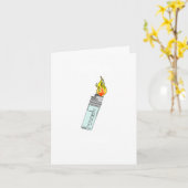 Feuerzeug- und Flammendesign Karte (Gelbe Blume)