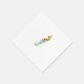 Feuerzeug- und Flammendesign Serviette (Ecke)