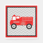 Feuerzeug und Zickzack Party Serviette (Vorderseite)