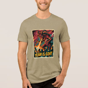 Feuerziege 2027 Die Ziegen-Shirt Jahr der Ziege Tri-Blend Shirt