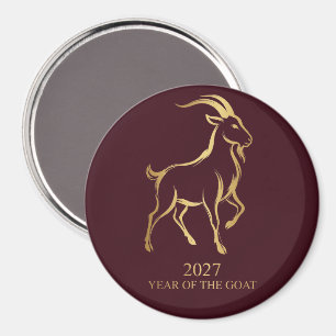 Feuerziege 2027 Geboren Geburtstagsmagnet Magnet