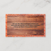 Feuerziegel Oven | Holz Visitenkarte (Rückseite)
