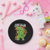 Feuerzilla Grün und Feuermonster Pappteller (Party)