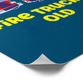 Feuerzug 2. Geburtstag für 2-jährige Jungen Poster (Ecke)