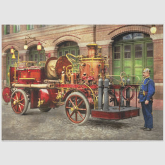 Feuerzug - Ein Elektropumpenwagen 1907 Seidenpapier