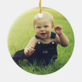 Feuerzug Feuerwehrmann Foto Weihnachten halten Keramik Ornament (Hinten)