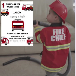 Feuerzug Geburtstag Einladung Feuerwehrmann Party