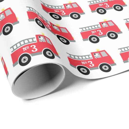 Feuerzug Geburtstag Geschenkpapier (Rolleneckpunkt)