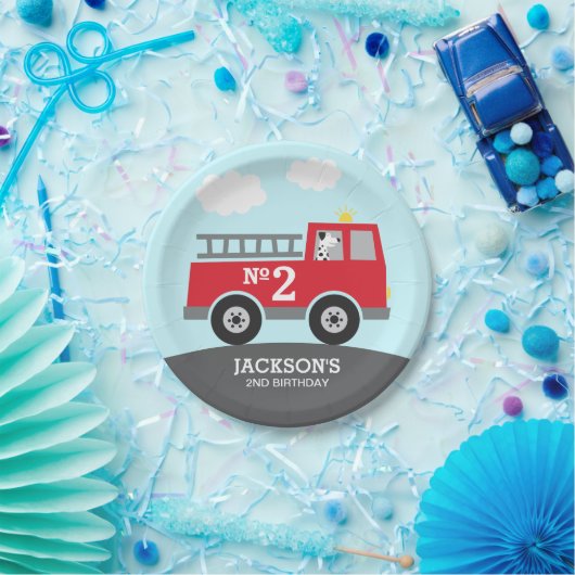 Feuerzug Geburtstag Pappteller (Party)