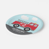 Feuerzug Geburtstag Pappteller (Schrägansicht)