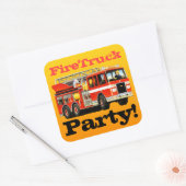 Feuerzug Geburtstag Quadratischer Aufkleber (Umschlag)