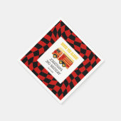 Feuerzug Schwarz Rot überprüft 2. Geburtstag Serviette (Ecke)