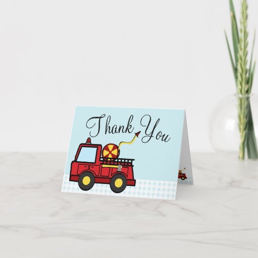 Feuerzug Vielen Dank Dankeskarte (Vorderseite)