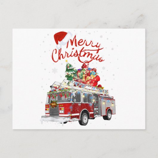 Feuerzug Weihnachten Weihnachten Postkarte (Vorderseite)