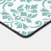 Feuille Damask Aquamarines Lg-Muster (Custom) Schreibtischunterlage (Ecke)