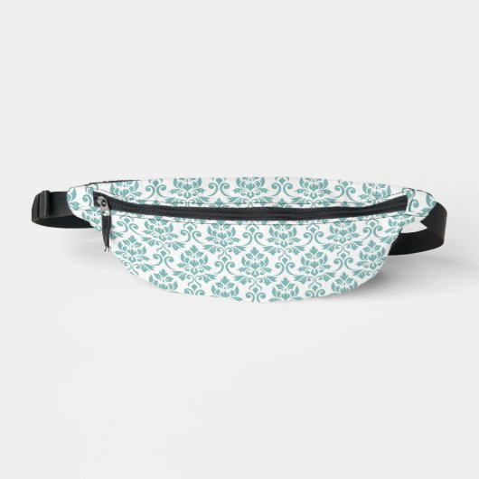 Feuille Damask Aquamarines Muster Bauchtasche (Vorderseite)