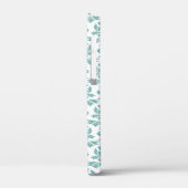 Feuille Damask Aquamarines Muster Case-Mate iPhone Hülle (Rückseite / Links)