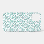 Feuille Damask Aquamarines Muster Case-Mate iPhone Hülle (Rückseite (Horizontal))